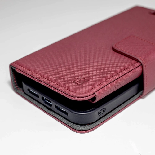 iPhone 13 - MagSafe Sunset Blvd Magnetic Wallet Case, Red - 8 Card Slot