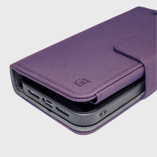 iPhone 13 - MagSafe Sunset Blvd Magnetic Wallet Case, Purple - 8 card slot