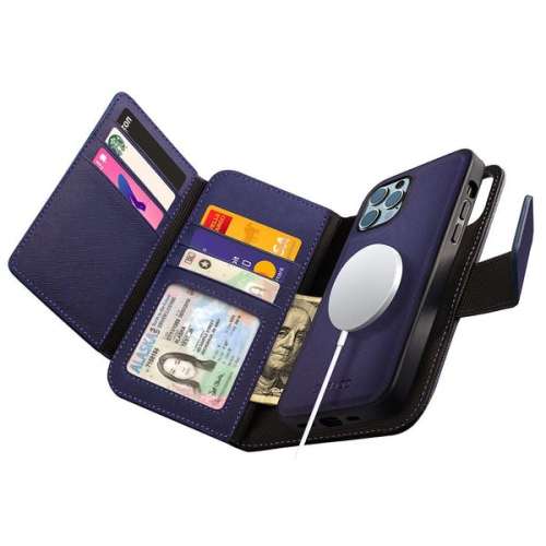 CASECO  Iphone 12 / 12 Pro - Magsafe Sunset Blvd Magnetic Wallet Case In Purple