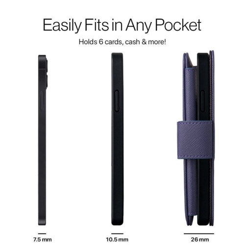 iPhone 12 / 12 Pro - MagSafe Sunset Blvd Magnetic Wallet Case, Purple