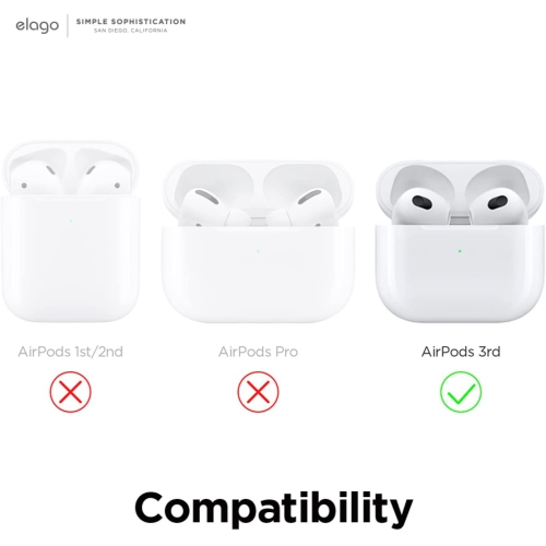 AirPods 3 Case Cover - Compatible with AirPods 3rd Generation, Classic Game Player Design with Keychain, Durable Silicone Construction, Supports