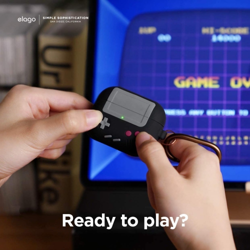 AirPods 3 Case Cover - Compatible with AirPods 3rd Generation, Classic Game Player Design with Keychain, Durable Silicone Construction, Supports