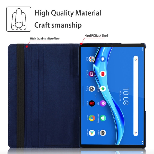 【CSmart】 360 Rotating PU Leather Stand Tablet Case Smart Cover for Samsung Tab A8 10.5", X200 / X205, Navy