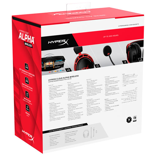 Casque de jeu sans fil Cloud Alpha RF de HyperX - Noir