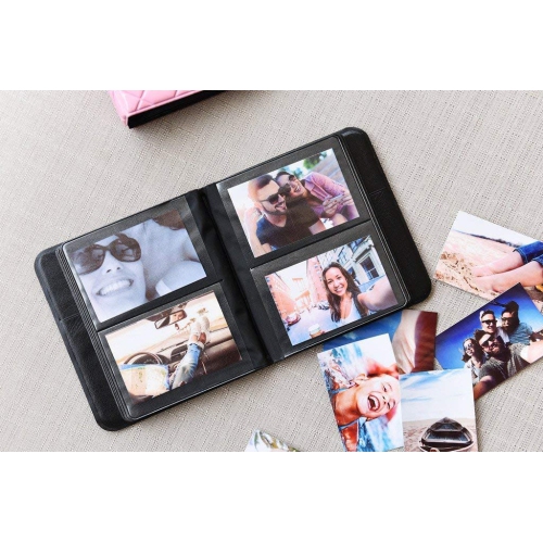 Zink 2x3 Photo Album 64-Pocket Mini Photo Album w/ Transparent Window Cover for 2”x3” ZINK Zero Ink Photo Paper