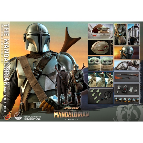 Star Wars The Mandalorian 18 Inch Action Figure 1/4 Scale - The Mandalorian and The Child Hot Toys 907267
