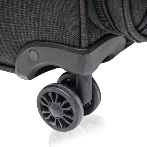 Ensemble de 3 valises souples et durables de voyage multidirectionnelles à roulettes multidirectionnelles d’Air Canada : valise grise de 20, 24,