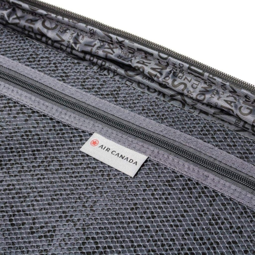 Ensemble de 3 valises souples et durables de voyage multidirectionnelles à roulettes multidirectionnelles d’Air Canada : valise grise de 20, 24,