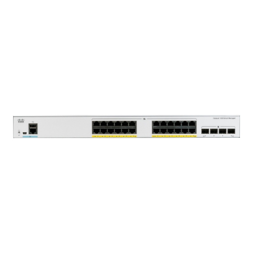 CISCO SYSTEMS INC  Cisco Catalyst 1000-24T-4X-L - Switch - Managed - 24 X 10/100/1000 + 4 X 10 Gigabit Sfp+ (Uplink) - Rack-Mountable