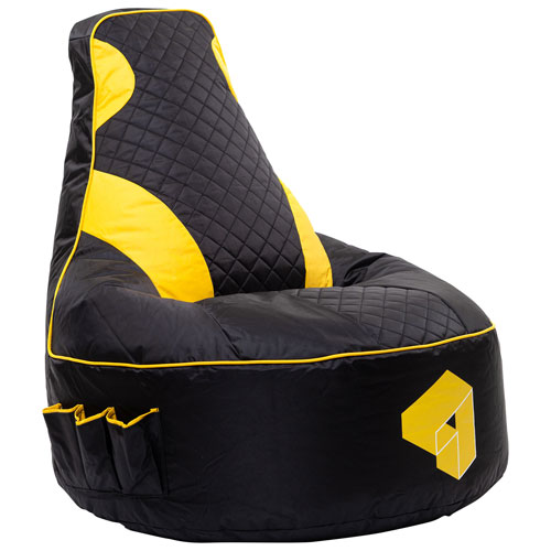 Beadbox Gaming Polyester High Back Bean Bag Chair - Yellow
