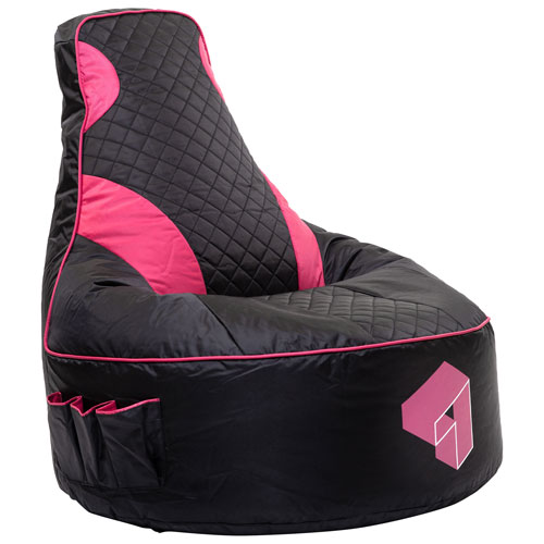 Beadbox Gaming Polyester High Back Bean Bag Chair Pink Best Buy Canada