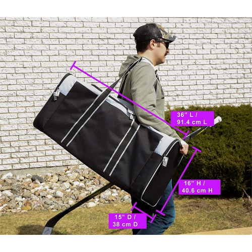 Jetstream Heavy Duty Multi Pocket Large Sports Gym Equipment 3-Pocket Travel Duffel Bag