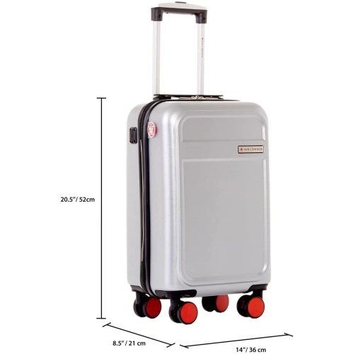 Air Canada Magnum 2 Piece Hardside Expandable Luggage Set with USB Port and Push-Button Handle - Rolling Wheeled Spinner Travel Lightweight ABS