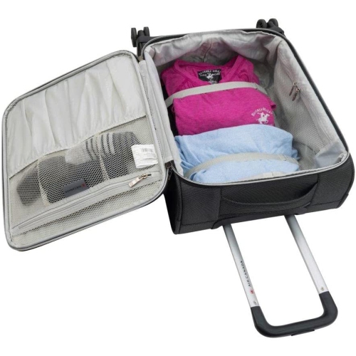 Air Canada Envoy 2 Piece Softside Expandable Luggage Set with USB Port and Push-Button Handle - Rolling Wheeled Spinner Travel Lightweight Suitcase,