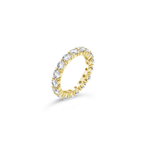 Sterling Silver Cz Eternity Band Ring
