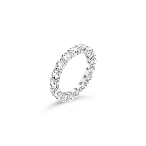 Sterling Silver Cz Eternity Band Ring