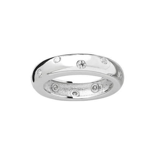 Sterling Silver Cubic Zirconia Etoile Band