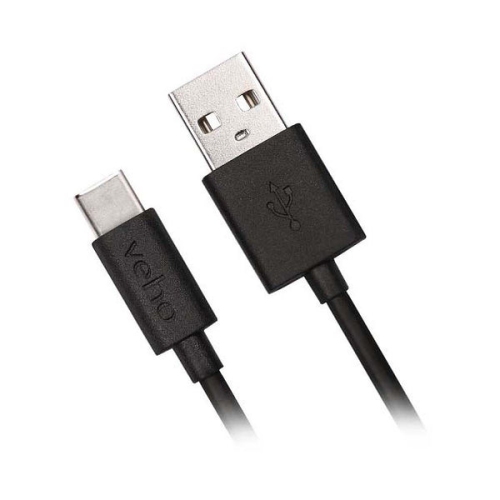 Veho Pebble USB-A to USB-C Charge & Sync Cable 1m - Black