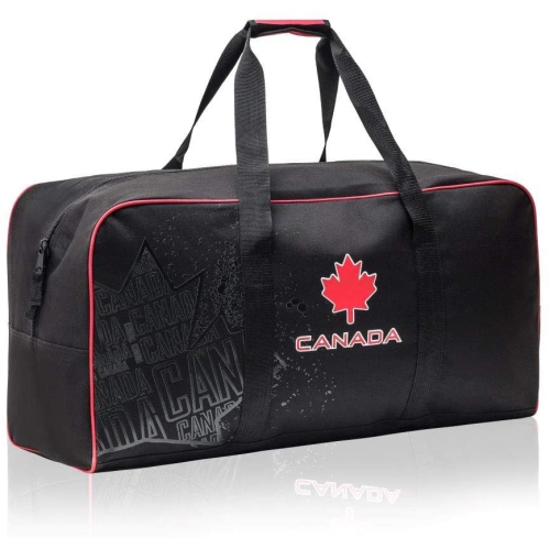 Canada Sports Luggage Travel Duffel Bag Durable Double Handles Black 30inch