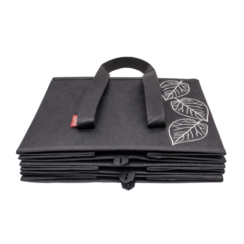 Planet E Reusable Foldable Washable Grocery Shopping Bags with Reinforced Bottoms Charcoal