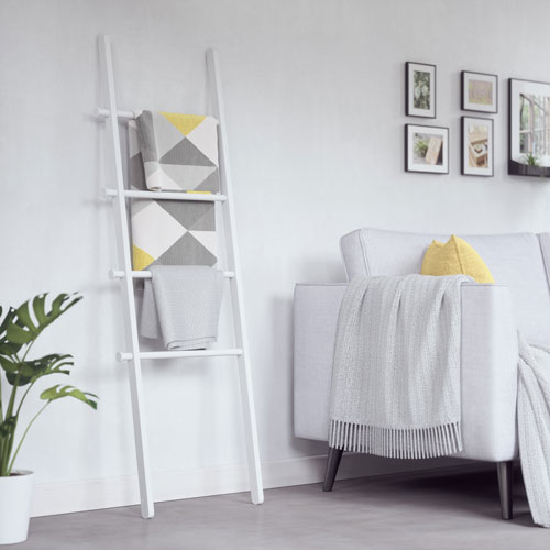 Umbra Leana Ladder Clothes/Towel Rack - White
