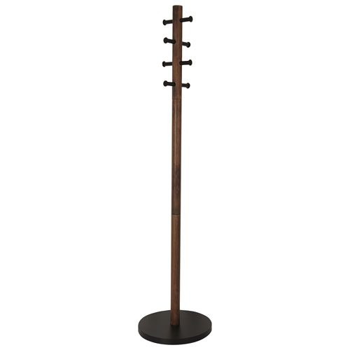 Umbra Pillar Wood Coat Rack - Black/Walnut
