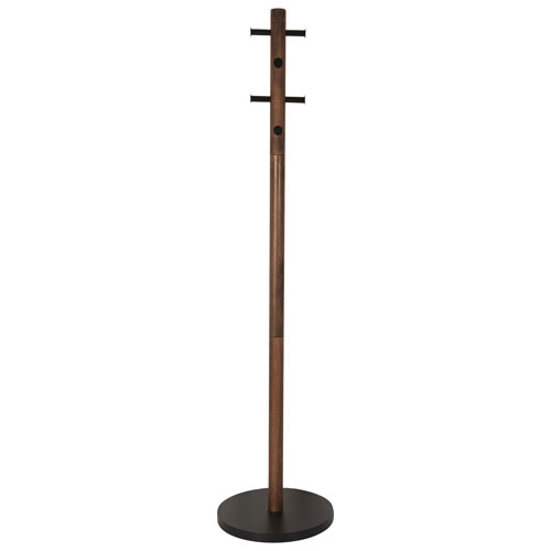 Umbra Pillar Wood Coat Rack - Black/Walnut