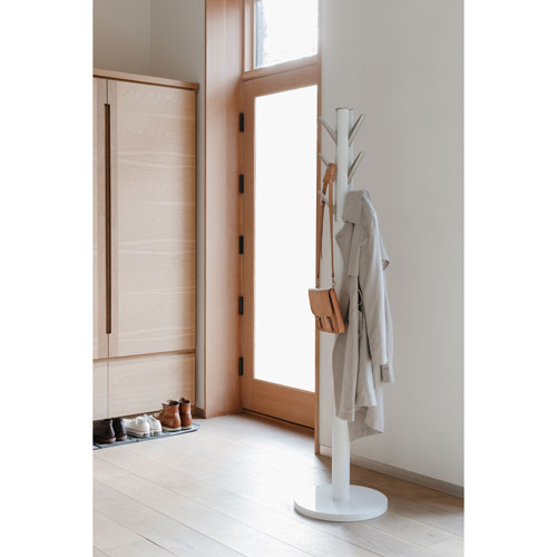 Umbra Flapper Wood Coat Rack - White