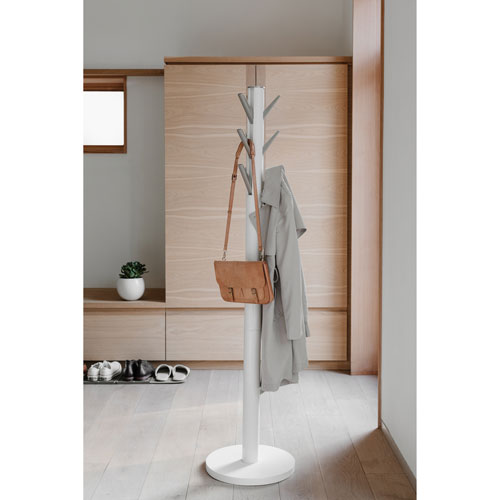 Umbra Flapper Wood Coat Rack - White