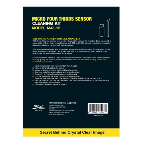 UES M43-12 DSLR or SLR Digital Camera Cleaning Kit for Micro Four-Thirds Camera Sensors