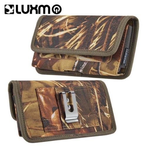 Luxmo Military Camo Fabric 5.7" Universal Horizontal Pouch with Dual Credit Card Slots - Camo Print