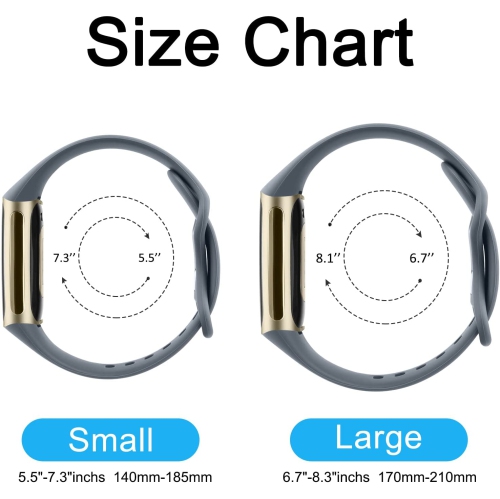 5 PACK Bands Compatible with Fitbit Charge 5 Band for Women Men, Soft Silicone Sport Strap Replacement Wristbands for Fitbit Charge 5 Smartwatch