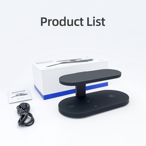 TopSave UV Sterilization Light Wireless Charger,3 in 1 Wireless Charger Station 15W Fast Charging Stand for iPhone and Smart Phone