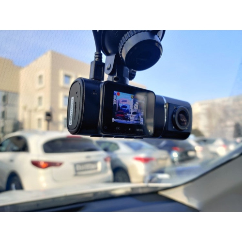 Infinity Dual Car Dash Cam Front And Inside 24 Hr Parking Monitor Full HD 1080P Video Recorder IR Night Vision 310° Wide Angle Car Driving Record