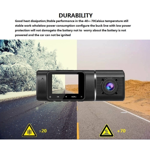 Infinity Dual Car Dash Cam Front And Inside 24 Hr Parking Monitor Full HD 1080P Video Recorder IR Night Vision 310° Wide Angle Car Driving Record
