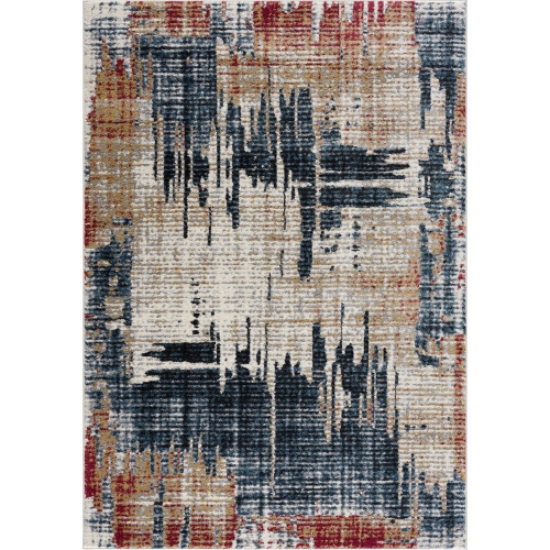 RUG BRANCH  Mehr Contemporary Abstract Blue/red Indoor Area Rug