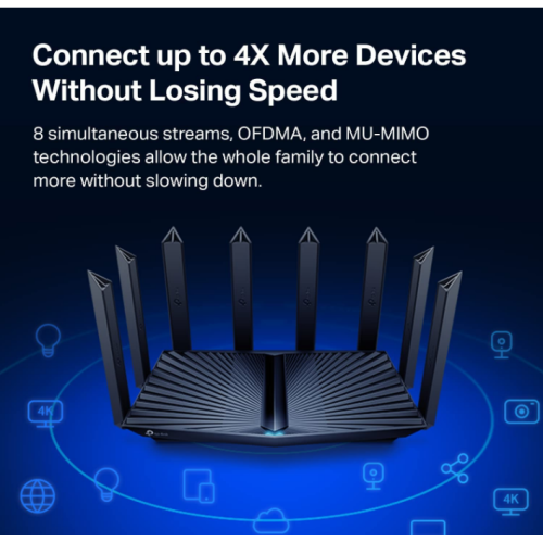 TP-Link AX6600 WiFi 6 Router - Routeur Internet sans fil Gigabit tri-bande, port 2,5 Gbps, routeur AX haut débit pour les jeux, routeur intelligent