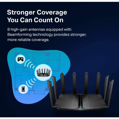 TP-Link AX6600 WiFi 6 Router - Routeur Internet sans fil Gigabit tri-bande, port 2,5 Gbps, routeur AX haut débit pour les jeux, routeur intelligent