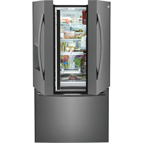 Frigidaire Gallery 36" French Door Refrigerator w/ Water/Ice Dispenser -Black Stainless