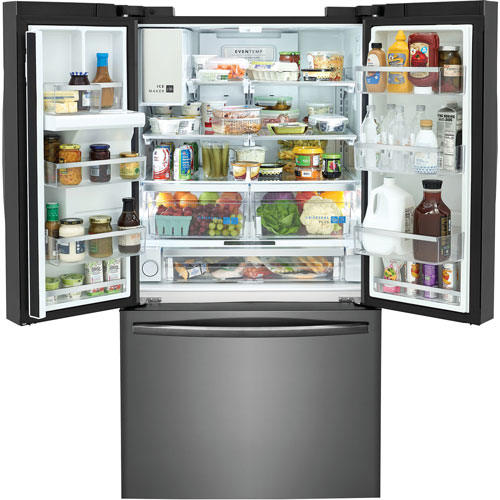 Frigidaire Gallery 36" French Door Refrigerator w/ Water/Ice Dispenser -Black Stainless