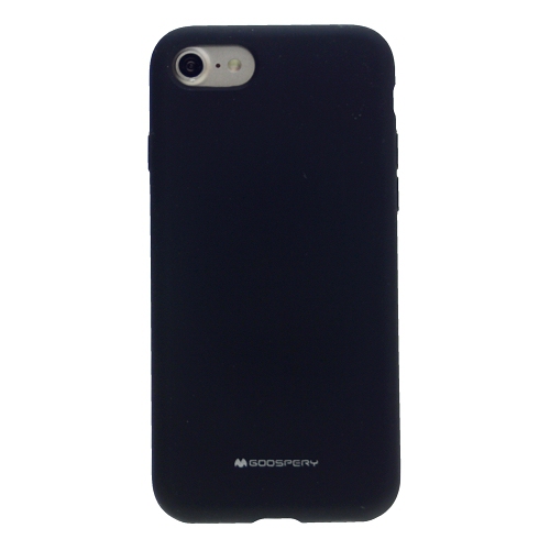 GOOSPERY  Topsave Liquid Silicone Rubber Bumper Case With Soft Microfiber for Iphone 7/8/se 4.7" In Black
