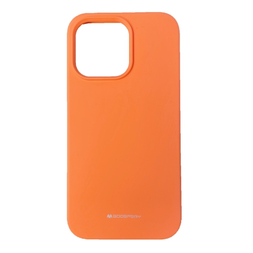 TopSave Goospery Liquid Silicone Rubber Bumper Case with Soft Microfiber For iPhone 13 6.1", Orange