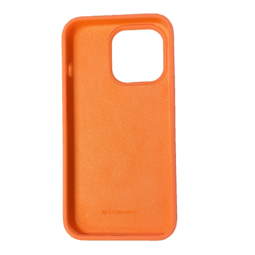 TopSave Goospery Liquid Silicone Rubber Bumper Case with Soft Microfiber For iPhone 13 Pro 6.1", Orange