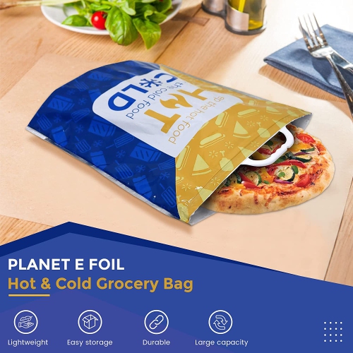 Planet E Foil Hot & Cold Grocery Bag Pack of 5