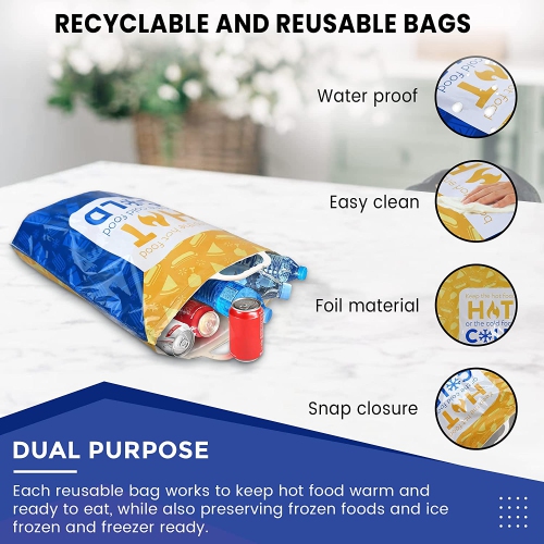 Planet E Foil Hot & Cold Grocery Bag Pack of 5