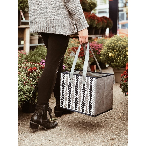 Planet E Reusable Foldable Washable Grocery Shopping Bags with Reinforced Bottoms