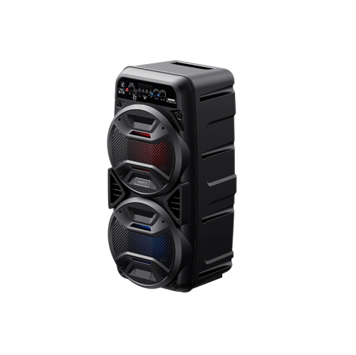 Havit SQ117BT Portable Bluetooth LED lighting 6.5 inch x2 speaker, 10w x2 with Microphone & Remote_Black