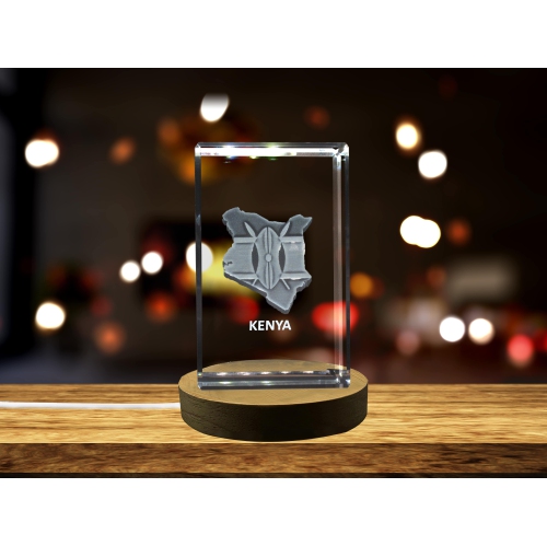 Kenya 3D Engraved Crystal 3D Engraved Crystal Keepsake/Gift/Decor/Collectible/Souvenir