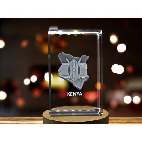 Kenya 3D Engraved Crystal 3D Engraved Crystal Keepsake/Gift/Decor/Collectible/Souvenir