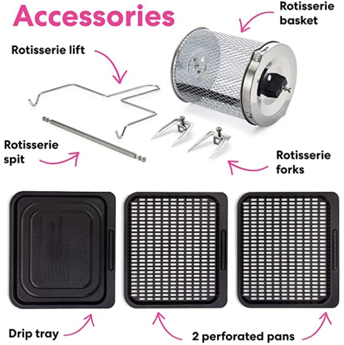 Instant Vortex Pro 9-in-1 Air Fryer, 10 Quart, Air Fry, Roast, Toast, Broil, Bake, Reheat, Dehydrate, Proof & Rotisserie